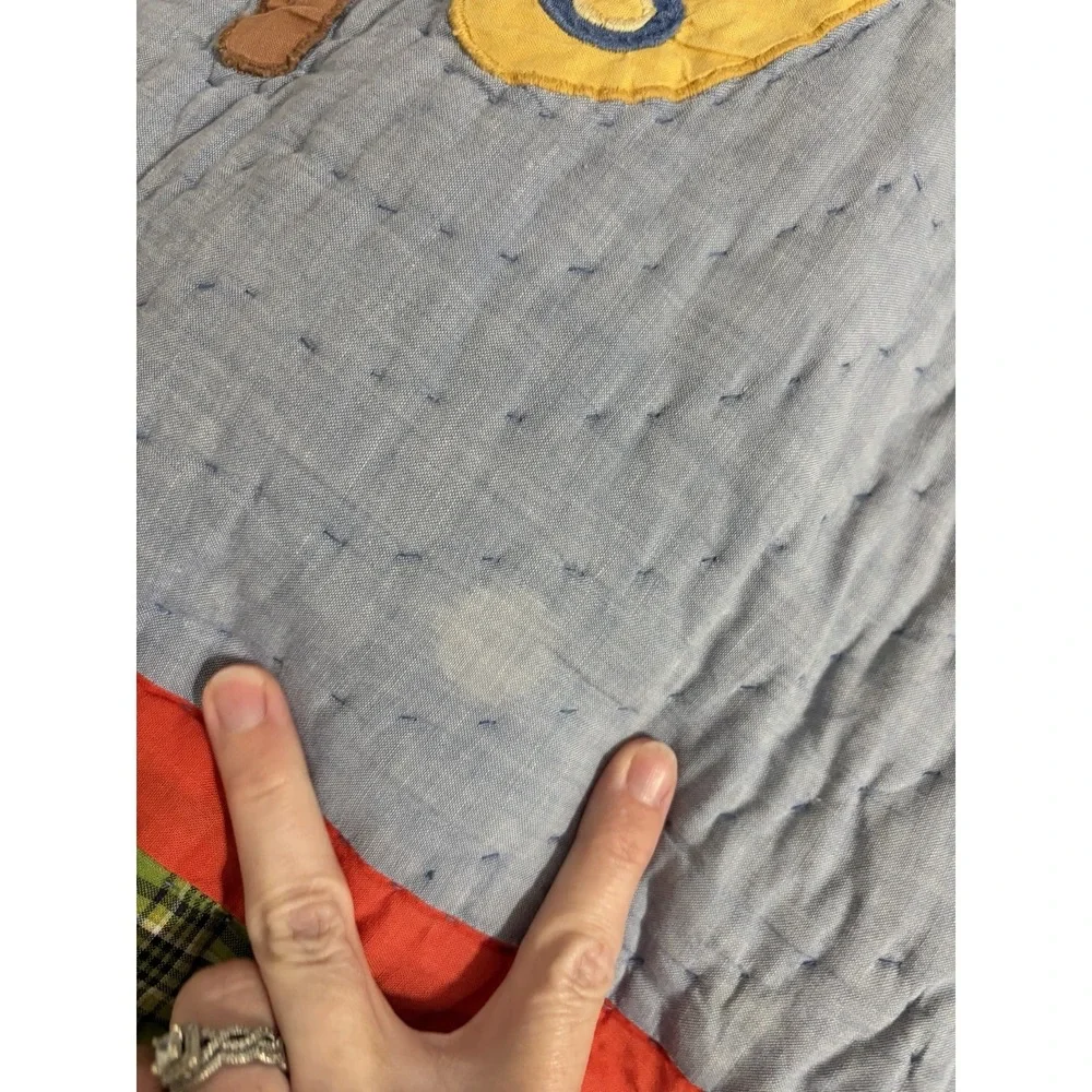 Vintage The Company Kids Store Airplanes Quilt Full/ Queen Blue Kids 100% Cotton